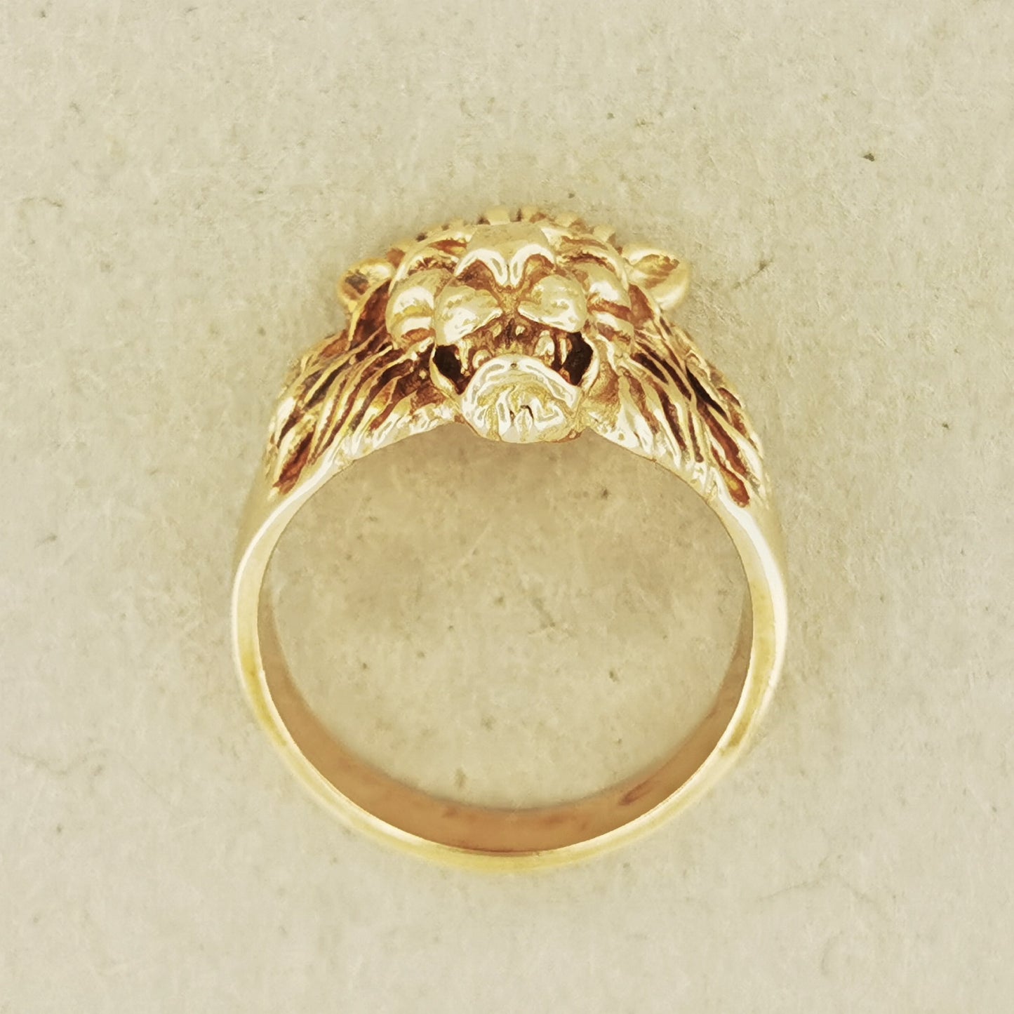 Classic Lion Ring in Antique Bronze, Vintage Design Lion Ring, Retro Lion Ring, Mid-Century Lion Ring, Lion Signet Ring, Bronze Lion Jewelry, Vintage Bronze Ring, 3D Bronze Ring, Antique Bronze Animal Jewellery, Classic Lion Ring