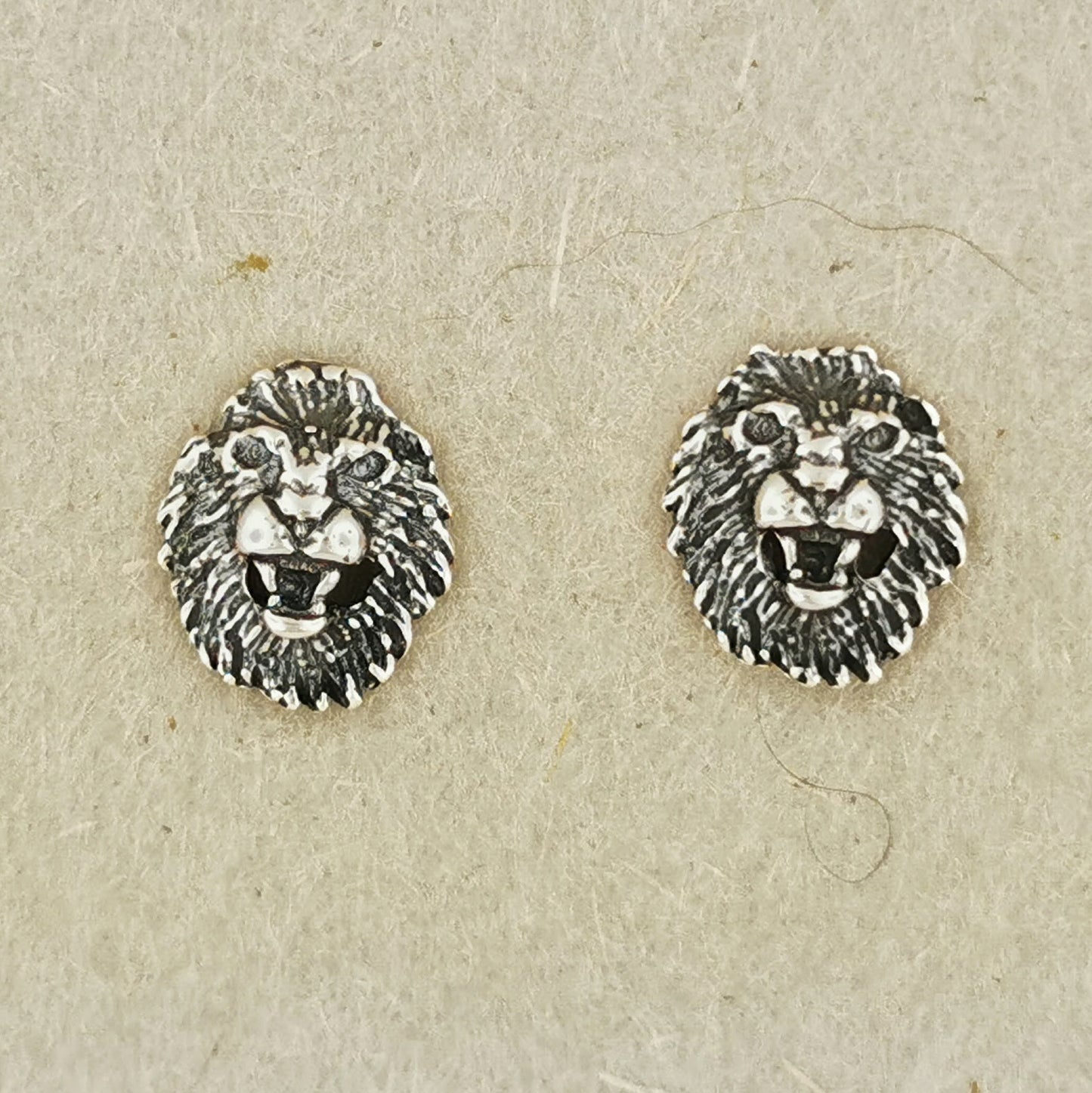 Gold Lion Head Stud Earrings Made to Order, Gold LIon Head Stud Earrings, Gold Lion Earrings, Gold Lion Head Earrings, Gold Lion Stud Earrings, Vintage Lion Earrings, Vintage Lion Stud Earrings, Vintage Lion Studs, Gold Stud Earrings, Gold Animal Earrings, Gold Animal Studs, Gold Animal Stud Earrings, Animal Lover Studs, Animal Lover Stud Earrings In Gold