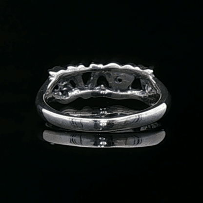 Love Ring in Sterling Silver with Gemstone Heart - Le Dragon Argenté