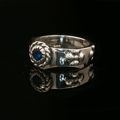 Matching Howl and Sophie Ring Set in Sterling Silver with Faceted Imitation Gemstones - Le Dragon Argenté