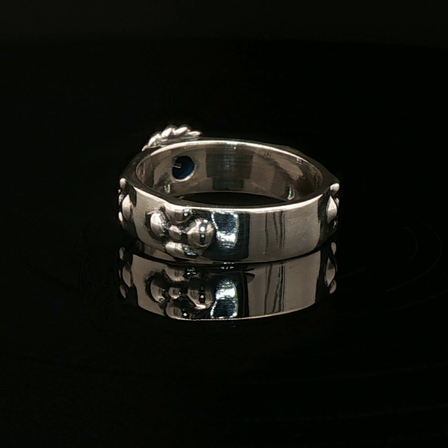 Matching Howl and Sophie Ring Set in Sterling Silver with Faceted Imitation Gemstones - Le Dragon Argenté