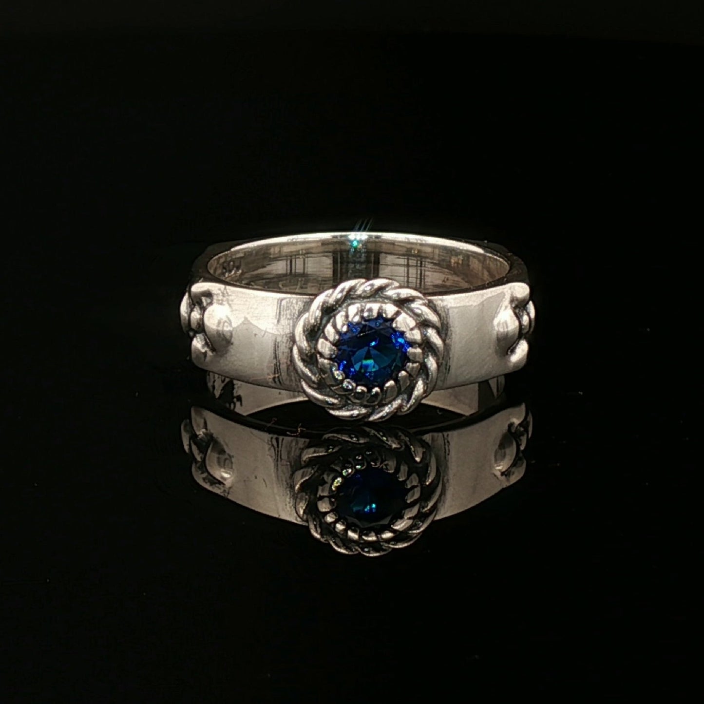 Matching Howl and Sophie Ring Set in Sterling Silver with Faceted Imitation Gemstones - Le Dragon Argenté