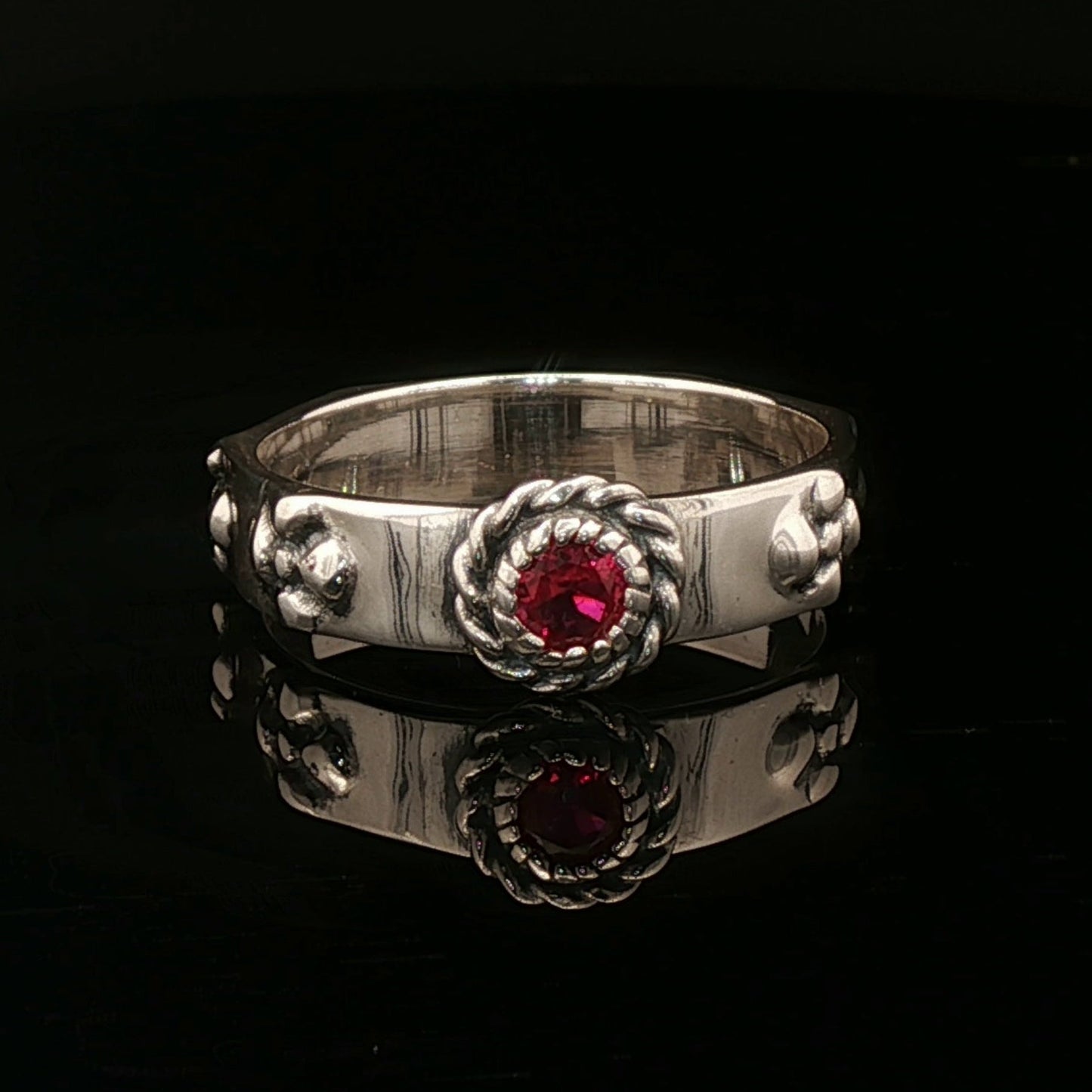 Matching Howl and Sophie Ring Set in Sterling Silver with Faceted Imitation Gemstones - Le Dragon Argenté