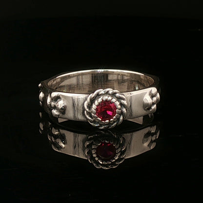 Matching Howl and Sophie Ring Set in Sterling Silver with Faceted Imitation Gemstones - Le Dragon Argenté