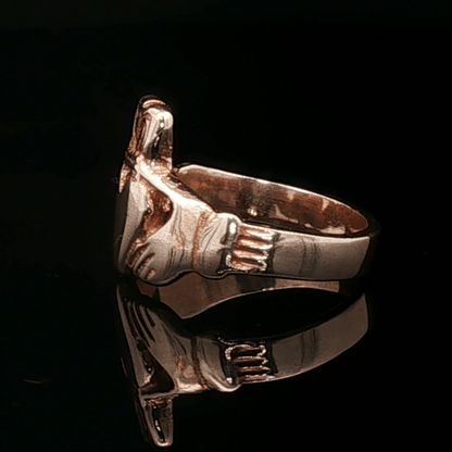 Medium Claddagh Ring in Sterling Silver or Antique Bronze - Le Dragon Argenté