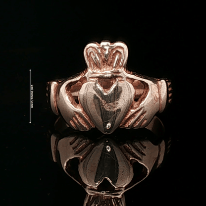 Medium Claddagh Ring in Sterling Silver or Antique Bronze - Le Dragon Argenté