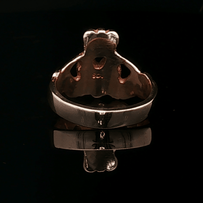 Medium Claddagh Ring in Sterling Silver or Antique Bronze - Le Dragon Argenté