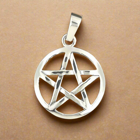 Medium Pentacle Pendant in Sterling Silver or Antique Bronze - Le Dragon Argenté