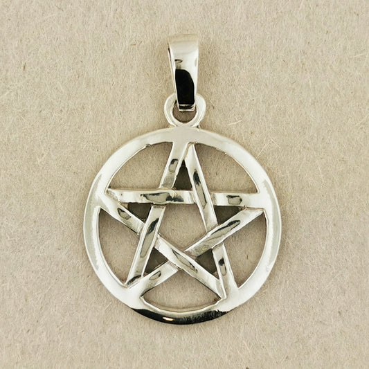 Medium Pentacle Pendant in Sterling Silver or Antique Bronze - Le Dragon Argenté