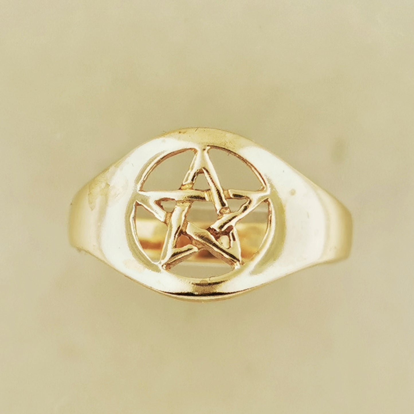 Medium Pentacle Ring in Antique Bronze, Mens Pentacle Ring Jewelry, Ladies Pentacle Ring Jewelry, Jewellery Gift for Wicca Pagan, Bronze Pagan Ring, Bronze Pentacle Ring, Bronze Wiccan Jewellery, Bronze Pagan Jewelry, Antique Bronze Witch Ring