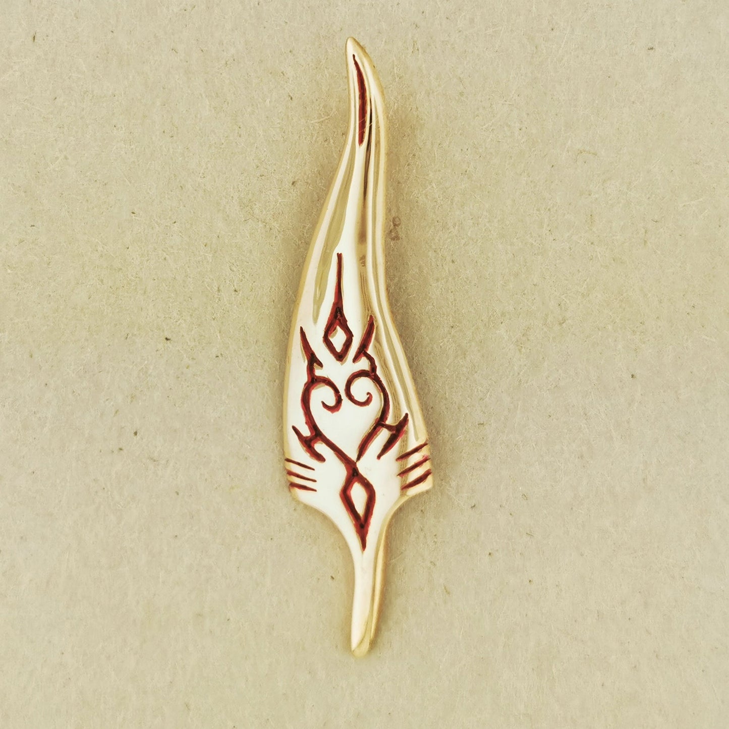 Memory Feather Pendant in Antique Bronze - Le Dragon Argenté