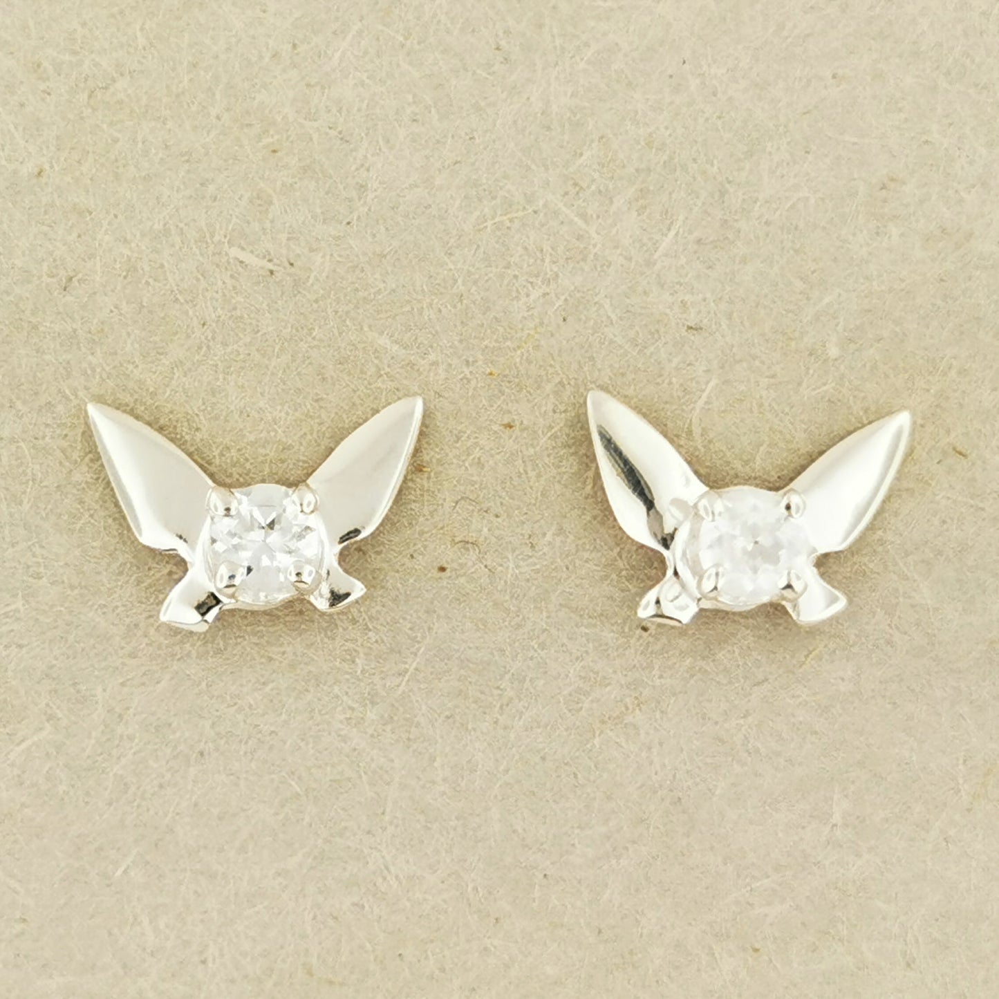 Legend of Zelda Navi Fairy Earrings in Sterling Silver, legend of zelda earrings, legend of zelda navi gemstone stud earrings, silver navi earrings, geeky gift for her, gamer girl jewelry, gamer girl jewellery, gamer girl earrings, silver fairy earrings, legend of zelda earrings, silver birthstone earrings, video game earrings, silver geek jewellery, silver geek jewelry