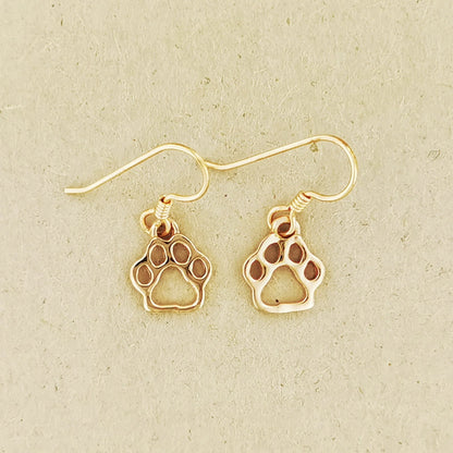 Paw Print Silhouette Earrings - Le Dragon Argenté