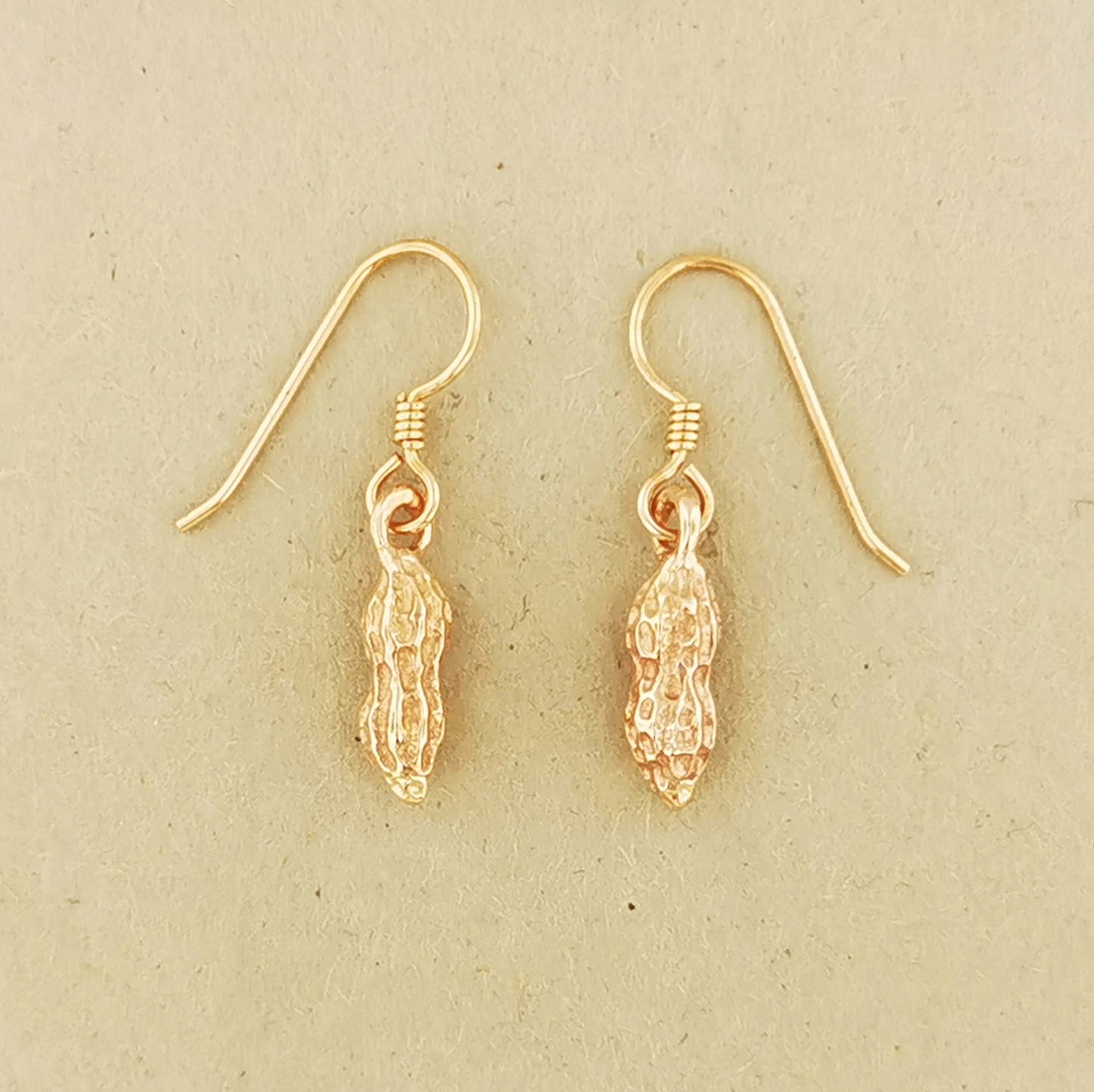 Peanut Charm Earrings In Sterling Silver Or Antique Bronze - Le Dragon Argenté