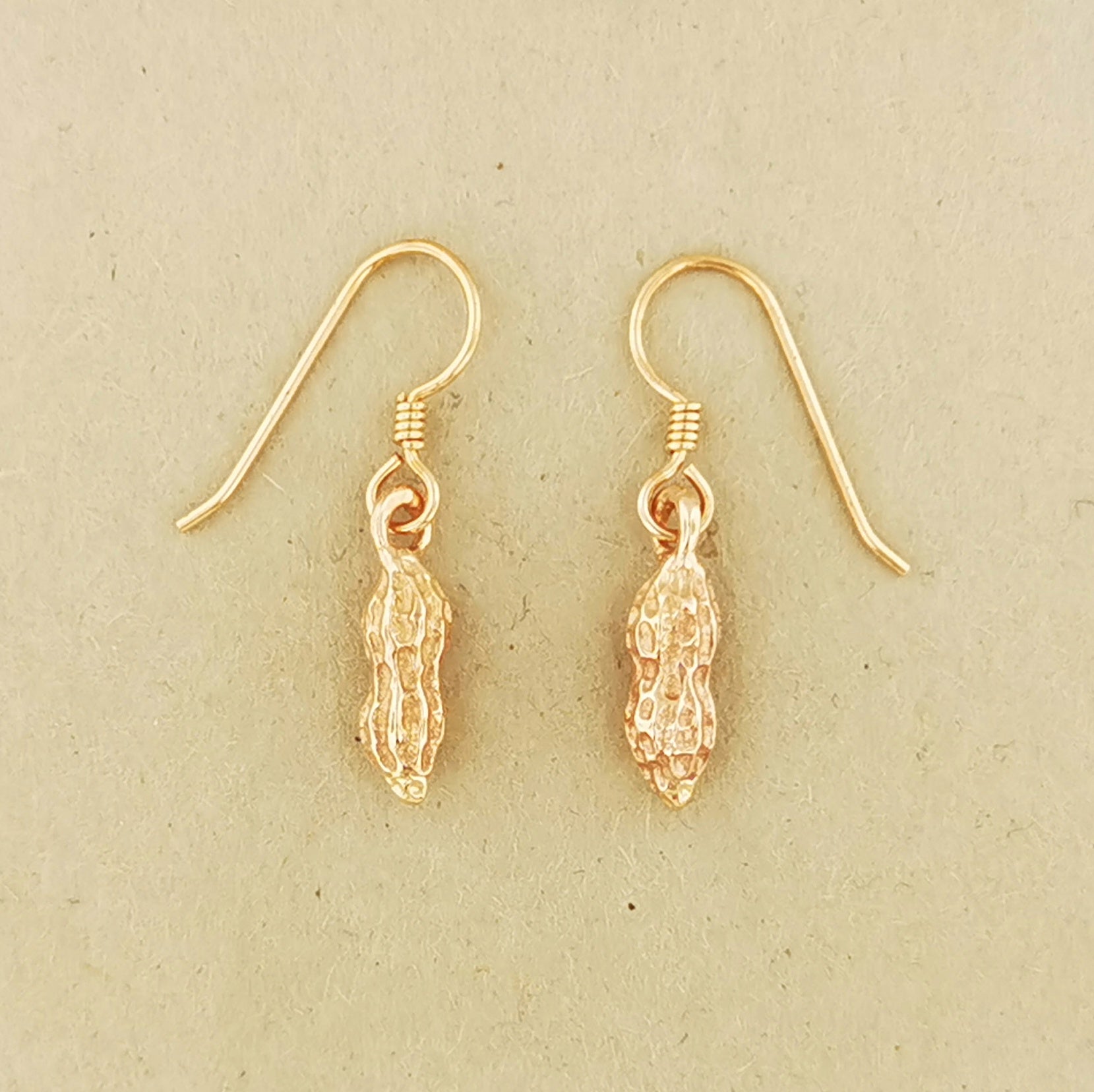 Peanut Charm Earrings In Sterling Silver Or Antique Bronze - Le Dragon Argenté