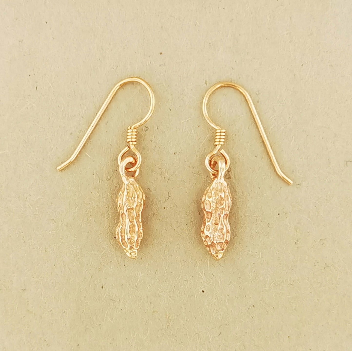 Peanut Charm Earrings In Sterling Silver Or Antique Bronze