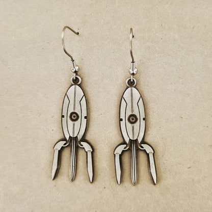 Geeky Pewter Charm Earrings