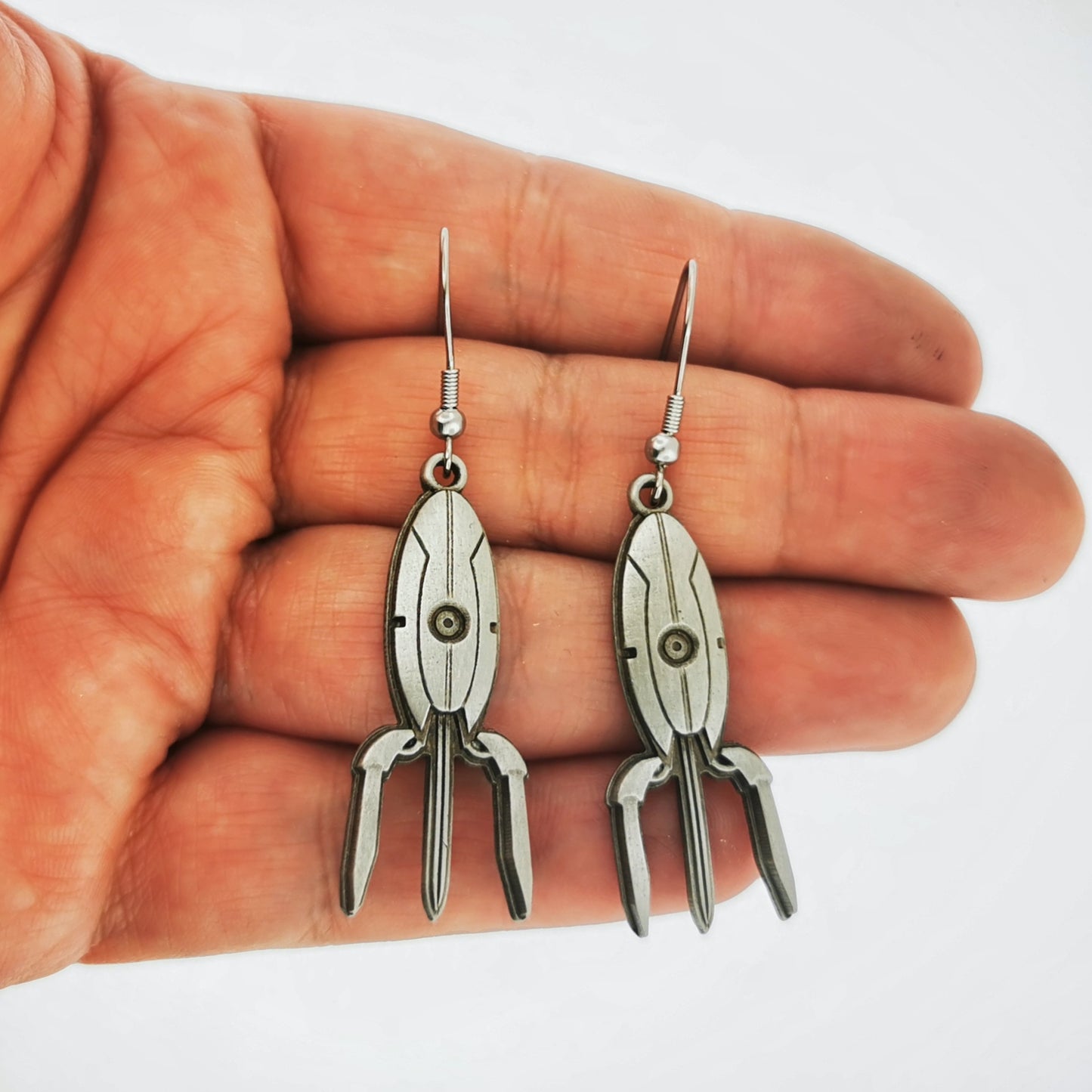 Geeky Pewter Charm Earrings