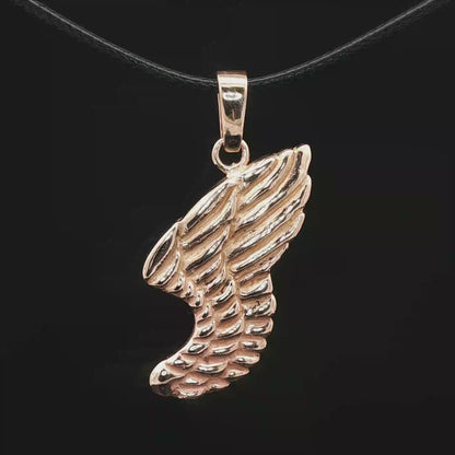 Angel Wing Pendant in Antique Bronze