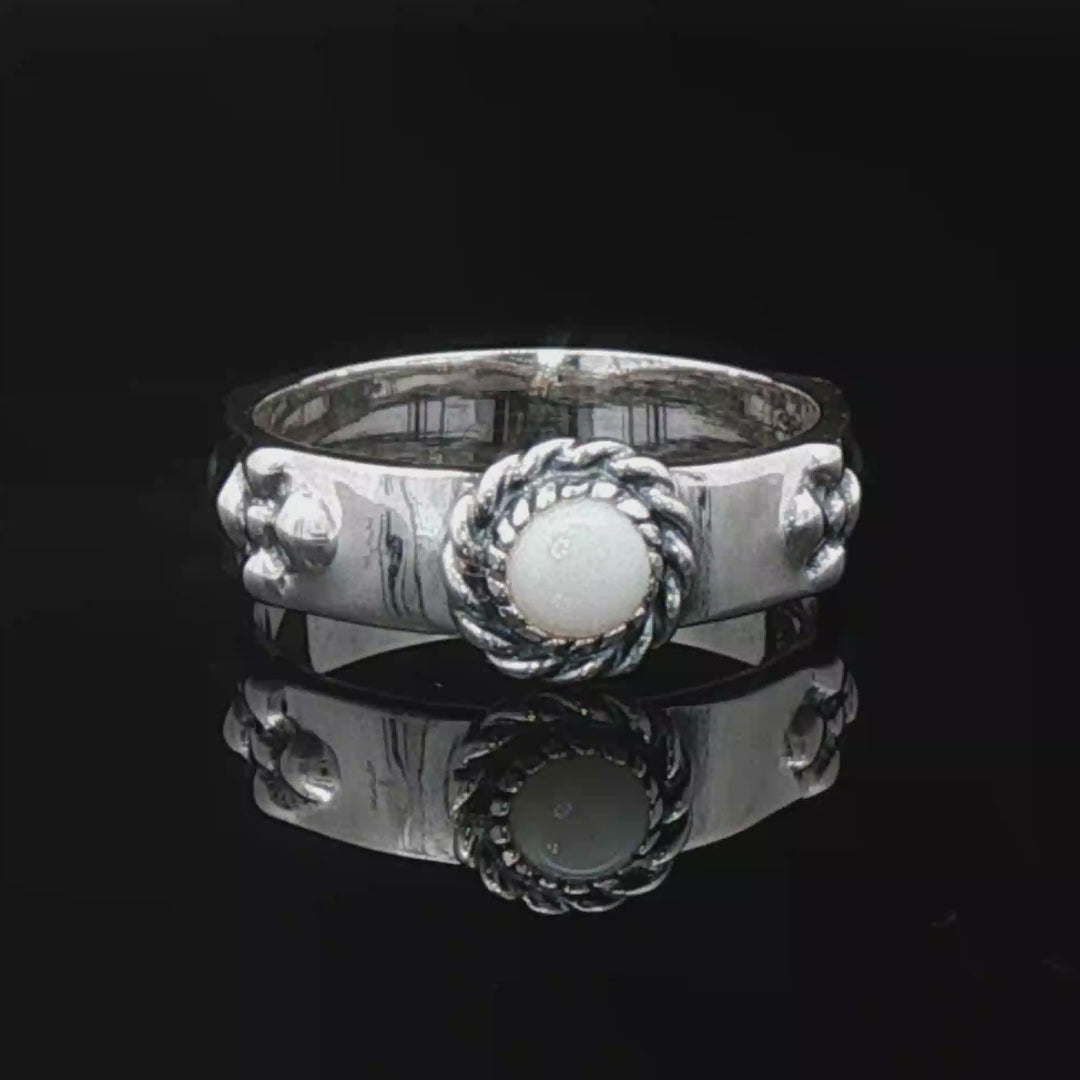 Howls Moving Castle Ring in Sterling Silver with Natural Gemstone - Le Dragon Argenté