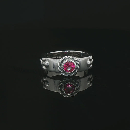 Howls Calcifer Ring in Stainless Steel with Imitation Birthstone - Le Dragon Argenté