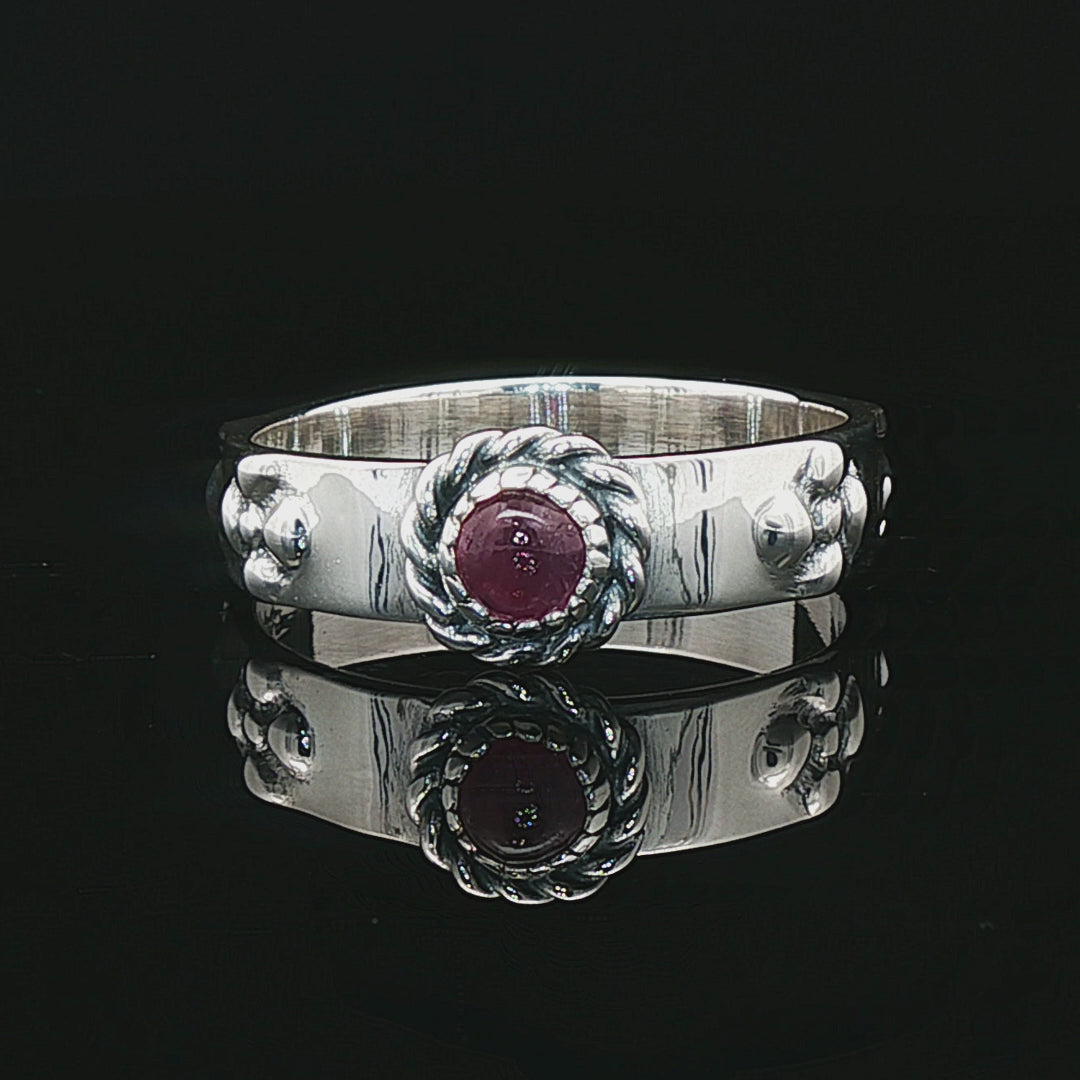 Howls Moving Castle Ring in Sterling Silver with Natural Gemstone - Le Dragon Argenté