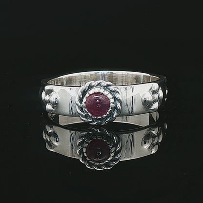 Howls Moving Castle Ring in Sterling Silver with Natural Gemstone - Le Dragon Argenté