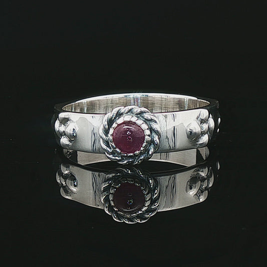 Howls Moving Castle Ring in Sterling Silver with Natural Gemstone - Le Dragon Argenté