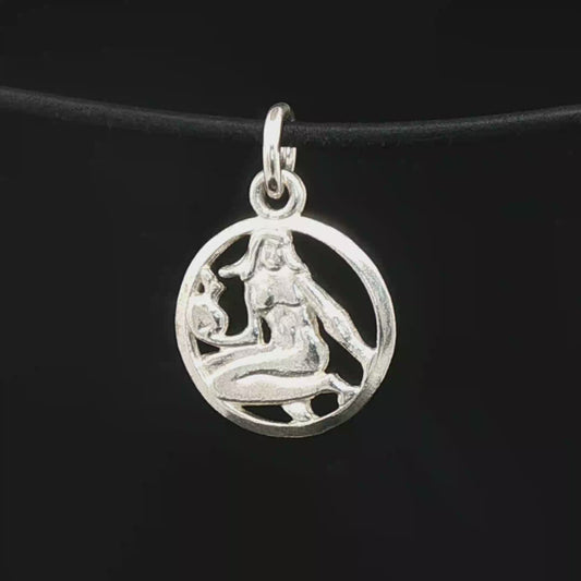 Small Silver Zodiac Charm: Virgo