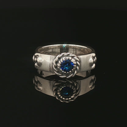 Howls Moving Castle Ring in Sterling Silver with Imitation Birthstone