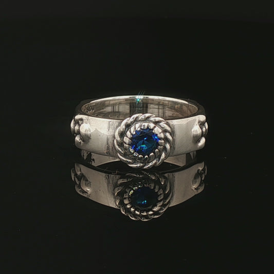 Howls Moving Castle Ring in Sterling Silver with Imitation Birthstone