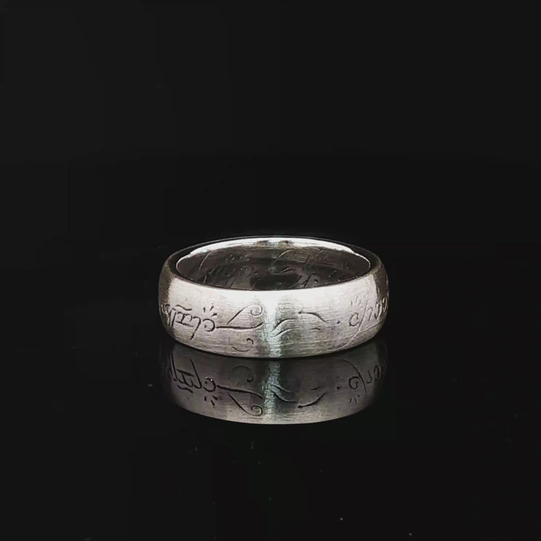 High Fantasy Elvish Band in Sterling Silver - Le Dragon Argenté