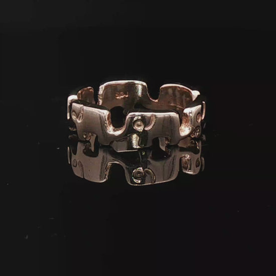 Elephant Band in Antique Bronze - Le Dragon Argenté