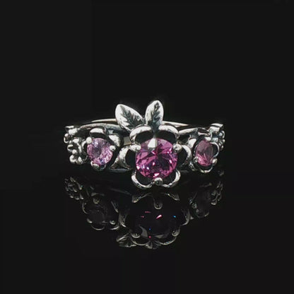 Bague de naissance Triple Rose