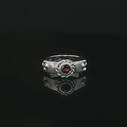 Howls Moving Castle Ring in Stainless Steel with Natural Gemstone - Le Dragon Argenté