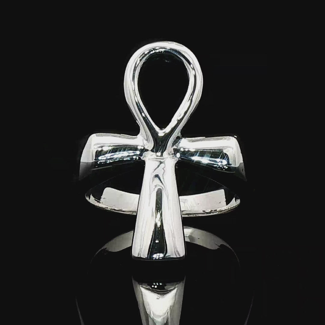 Large Ankh Ring in Sterling Silver or Antique Bronze – Le Dragon