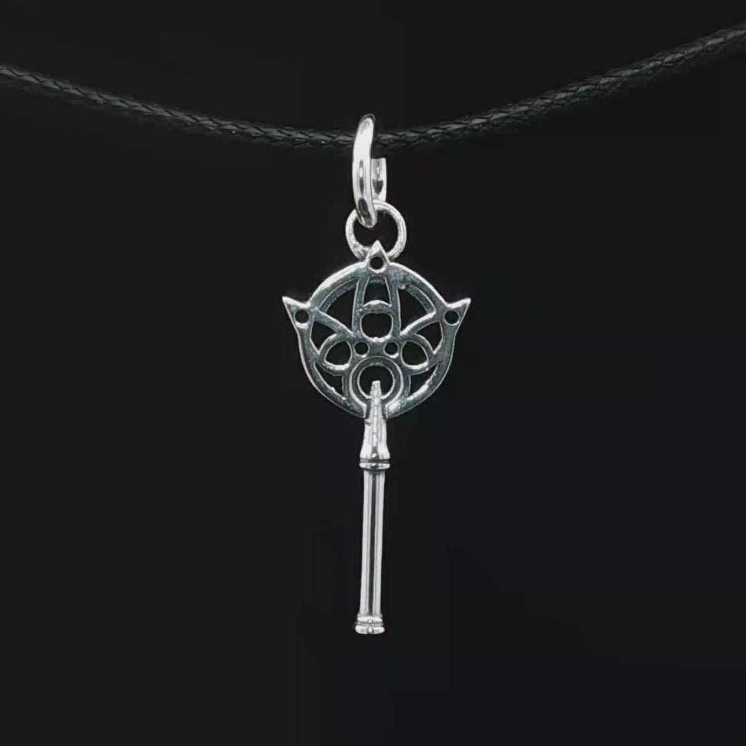 Final Fantasy X Yuna Wand Charm Pendant in Sterling Silver - Le Dragon Argenté