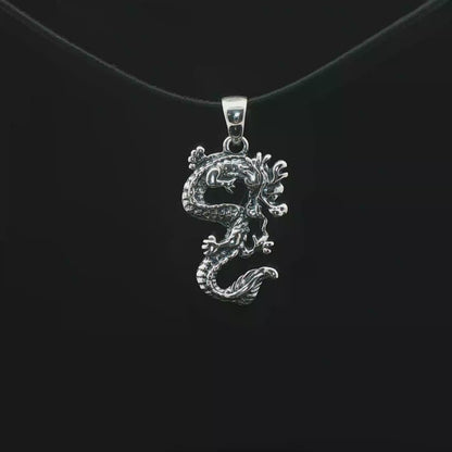 Asian Dragon Pendant In Sterling Silver - Le Dragon Argenté