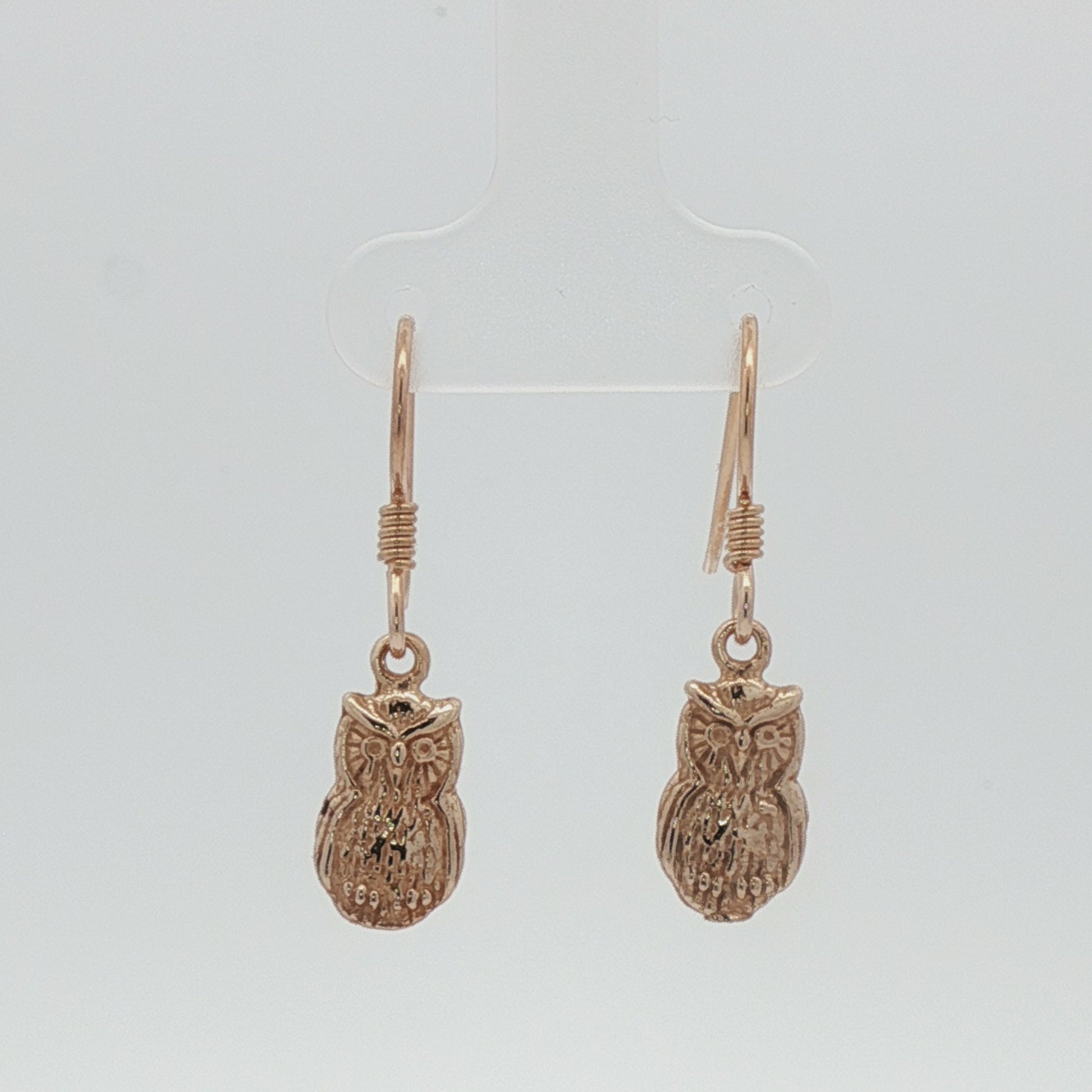 Elegant Owl Charm Earrings for Animal Lovers in Antique Bronze by Le Dragon Argenté
