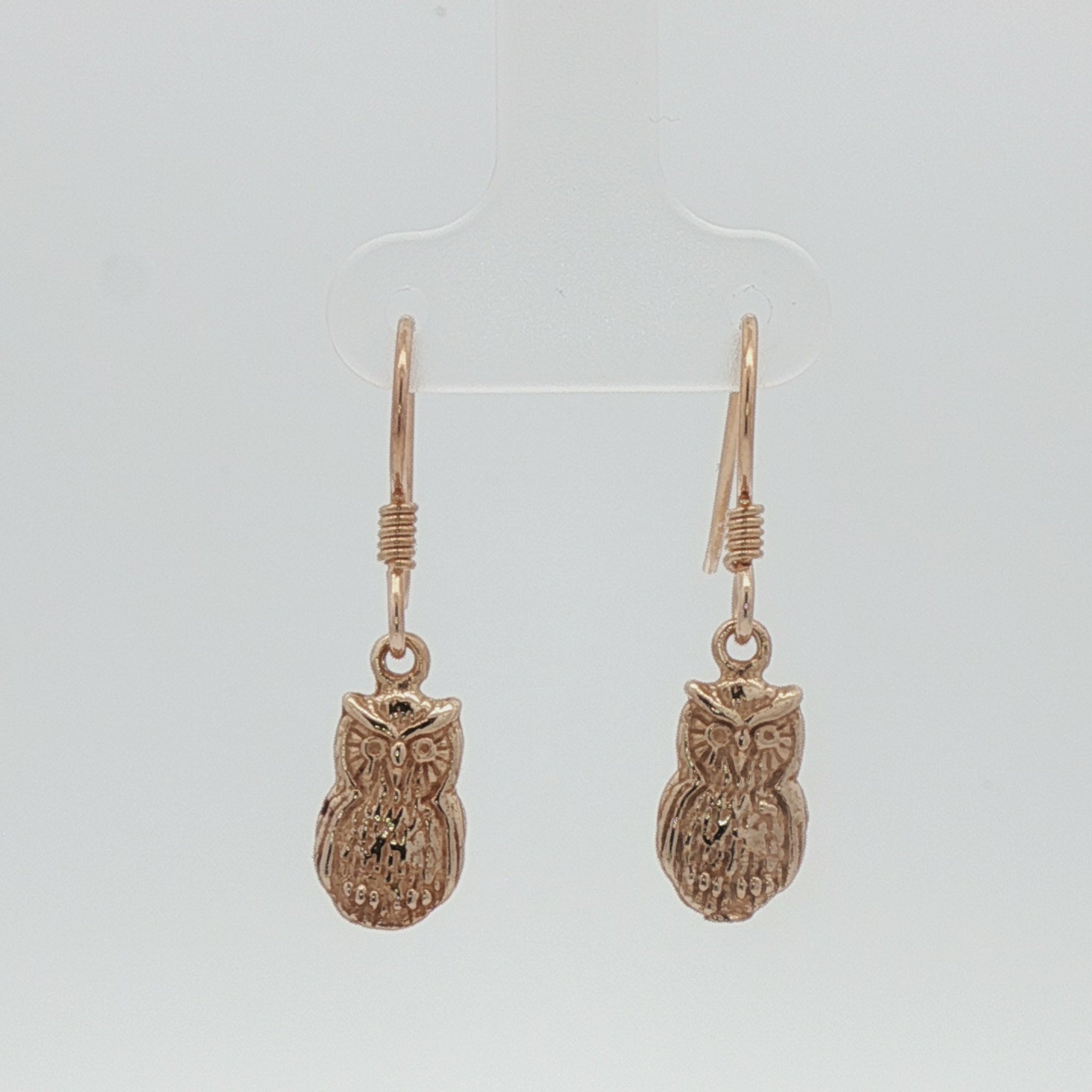 Elegant Owl Charm Earrings for Animal Lovers in Antique Bronze by Le Dragon Argenté