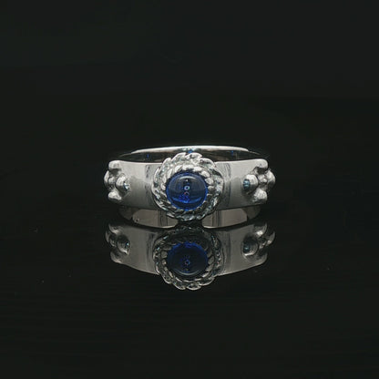 Howls Calcifer Ring in Stainless Steel with Imitation Birthstone
