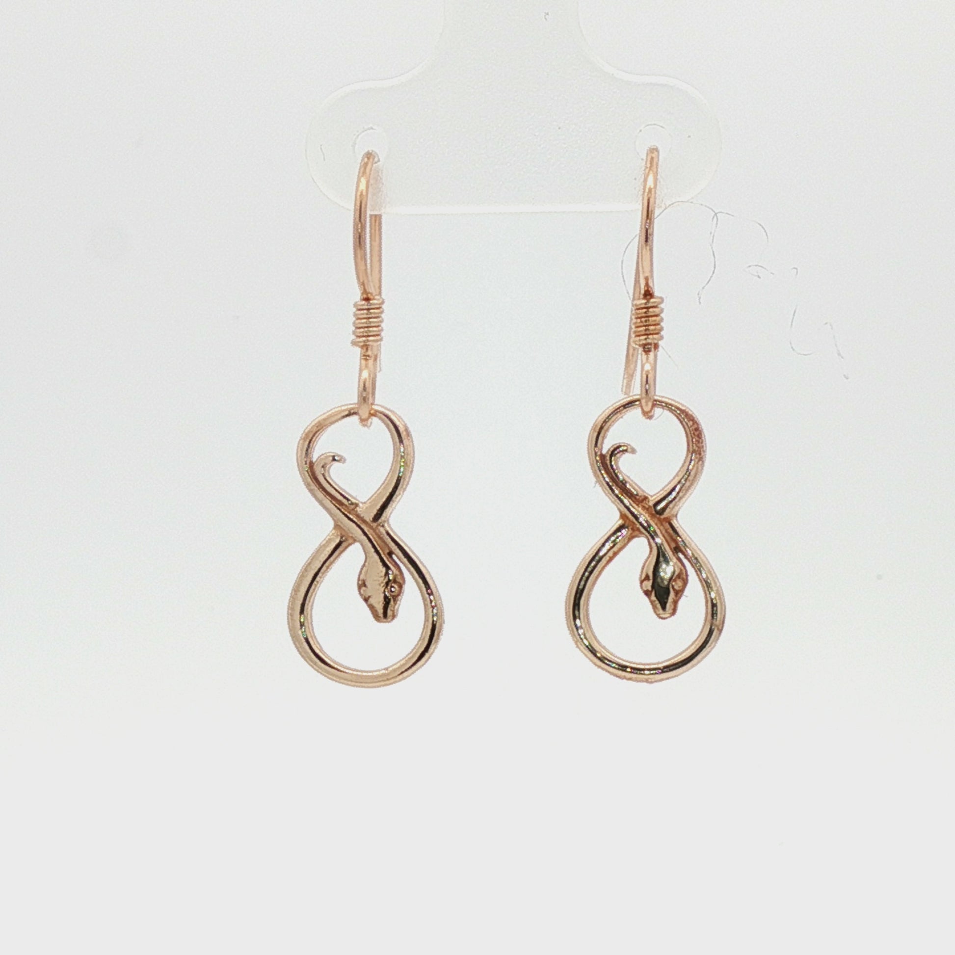 Coiled Snake Charm Earrings in Antique Bronze  – Handmade Serpent Jewellery by Le Dragon Argenté