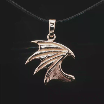 Dragon Wing Pendant in Antique Bronze