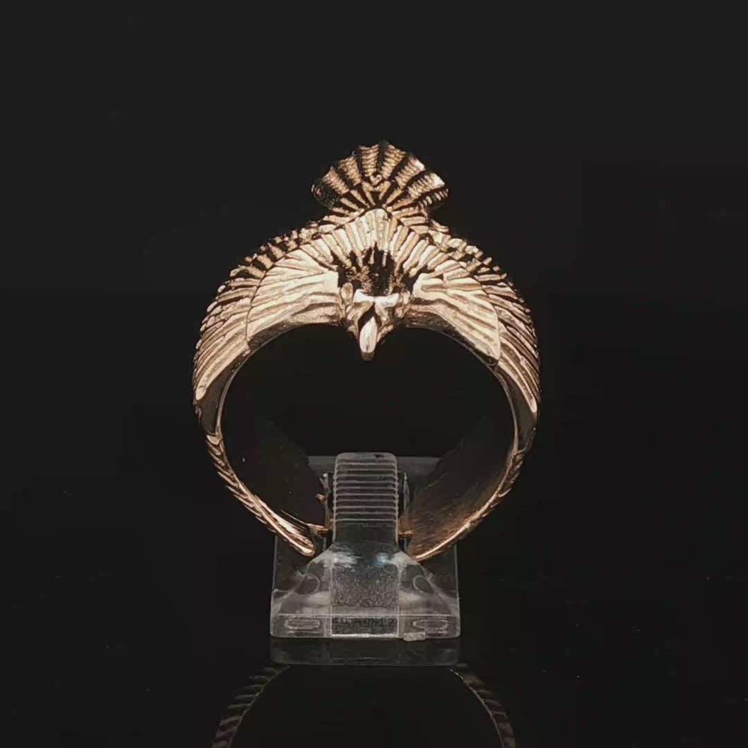 Adjustable Eagle Ring in Antique Bronze - Le Dragon Argenté