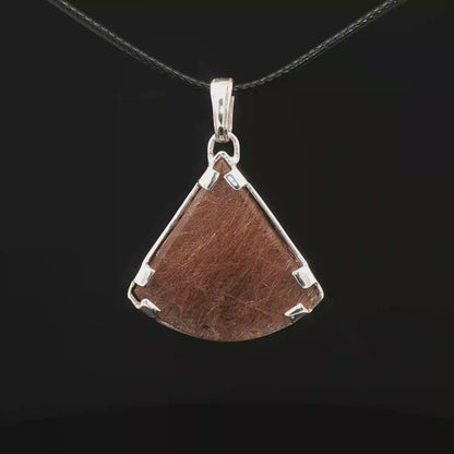 Sterling Silver Gemstone Pendant With Rutile Quartz