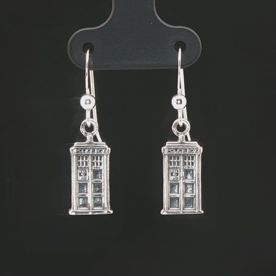Tardis Charm Earrings - Le Dragon Argenté