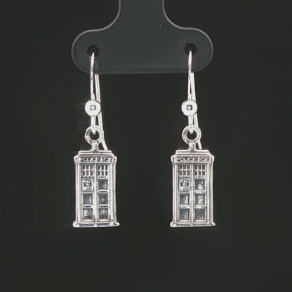 Tardis Charm Earrings - Le Dragon Argenté