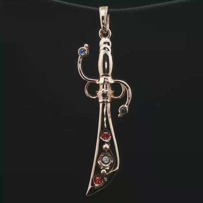 Sailor Uranus Sword Pendant in Antique Bronze