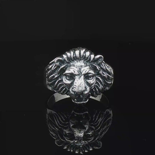 1950s Vintage Style Classic Lion Ring in Sterling Silver  - Le Dragon Argenté