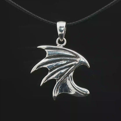 Dragon Wing Pendant in Sterling Silver